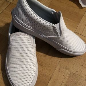 White Leather Vans